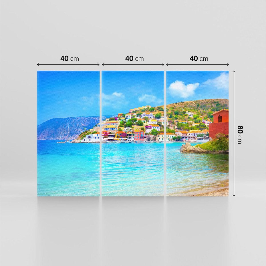 Obraz na płótnie 120x80 - Urok greckich wysp nad morzem - Grecja, morze