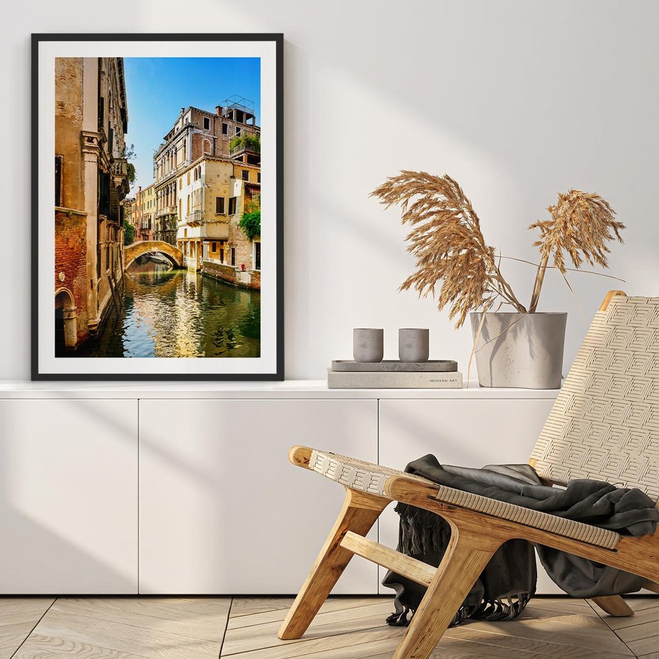 Plakat bez ramy 50x70 - Magia Kanałów Weneckich - Wenecja, kanały
