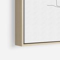 Obraz w ramie 50x70 - Tajemnicza Harmonia - sztuka one line, monstera - rama drewno