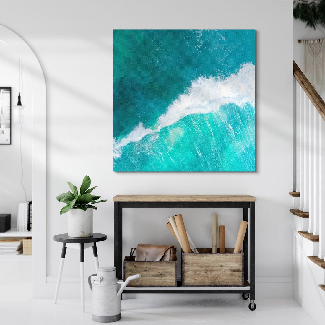 Obraz na płótnie 40x40 - Siła i Spokój - morze, ocean