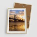Plakat w ramie 50x70 - Most w mieście - most, miasto - rama drewno