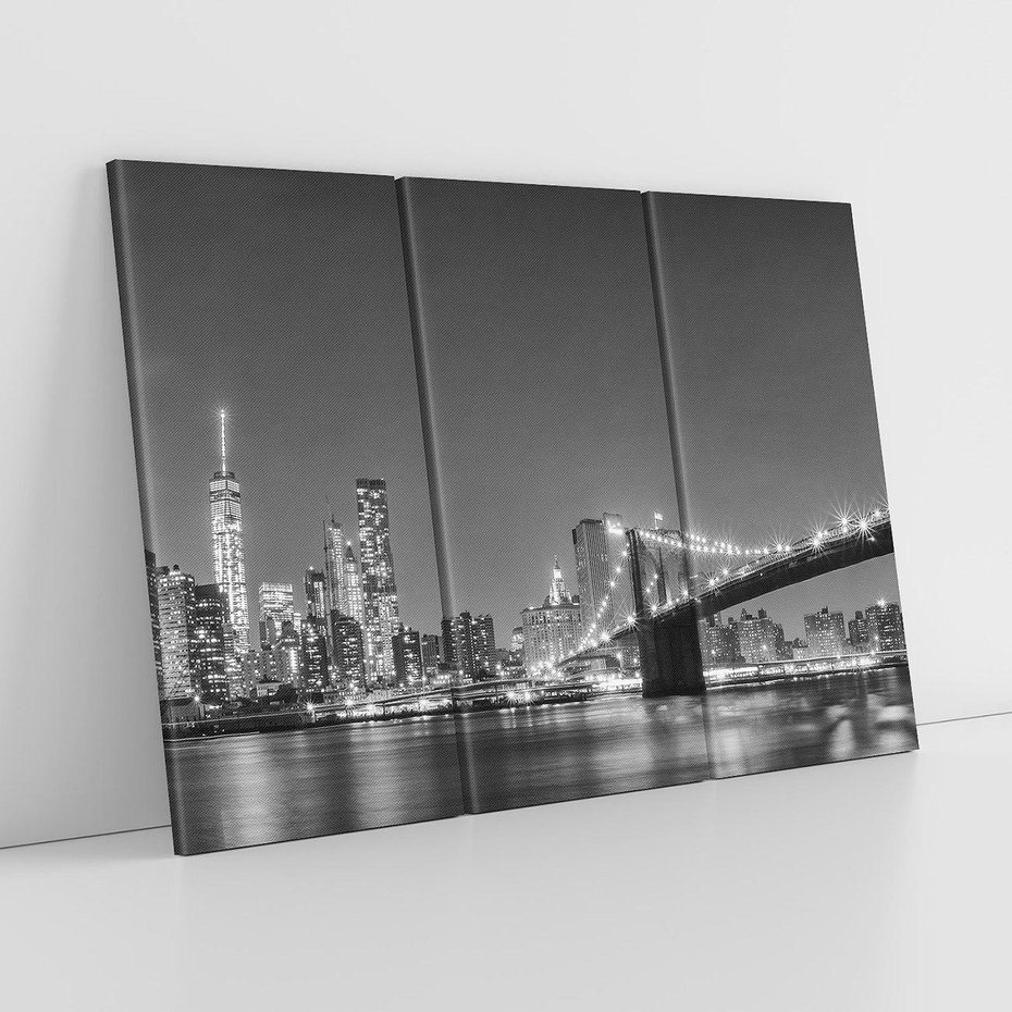 Obraz na płótnie 120x80 - Most w nocnym blasku - Nowy Jork, most