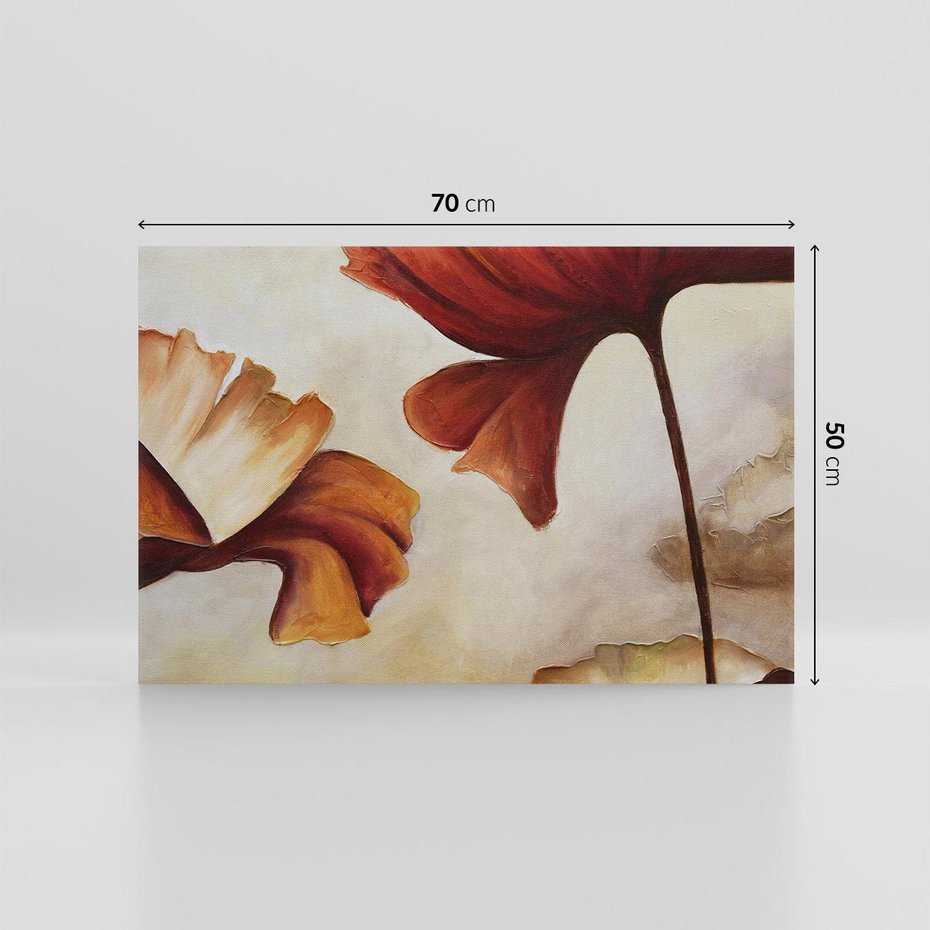 Obraz na płótnie 70x50 - Sztuka Kwiatów - kwiaty, sztuka