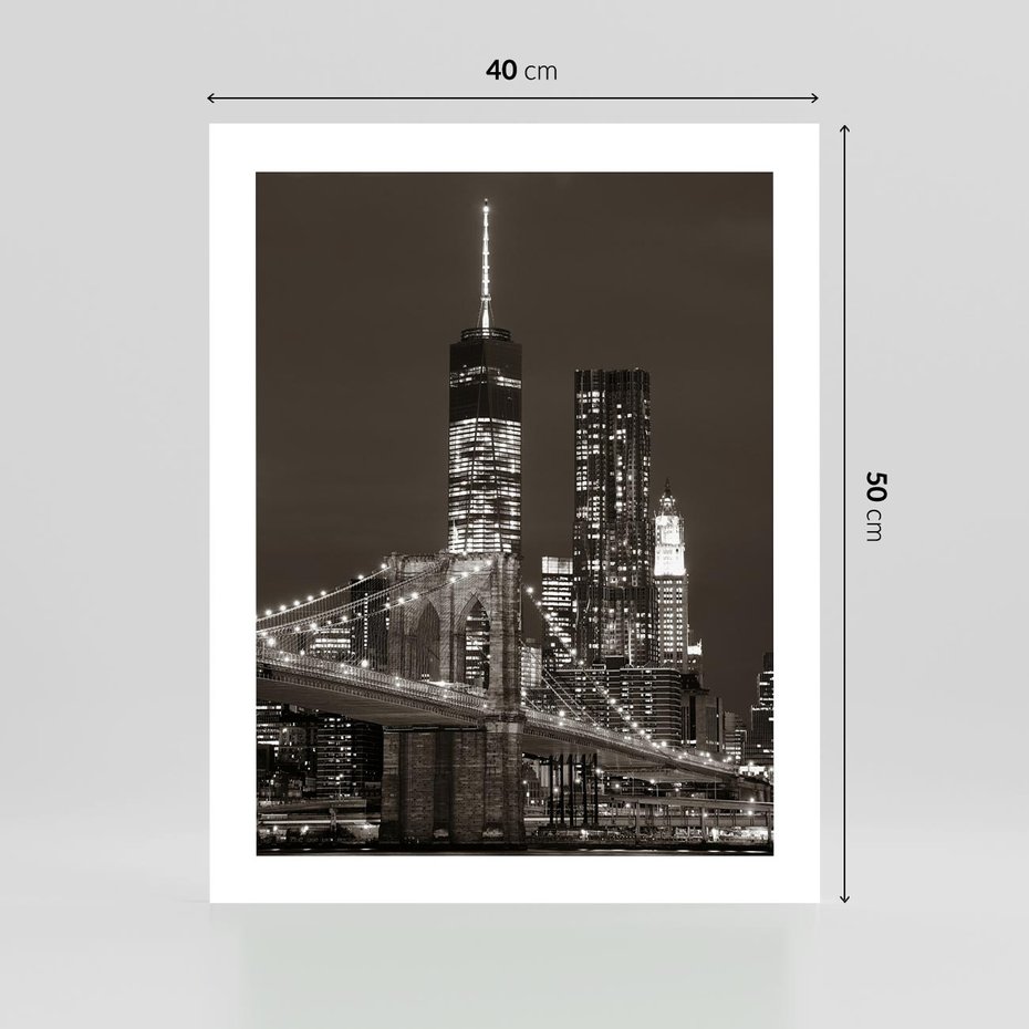 Plakat bez ramy 40x50 - Magia miasta nocą - miasto, noc