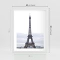 Plakat w ramie 40x50 - Eiffla w mglistym świetle - Eiffla, Paryż - rama biała
