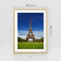 Plakat w ramie 30x40 - Eiffla: symbole Paryża - Eiffla, Paryż - rama drewno