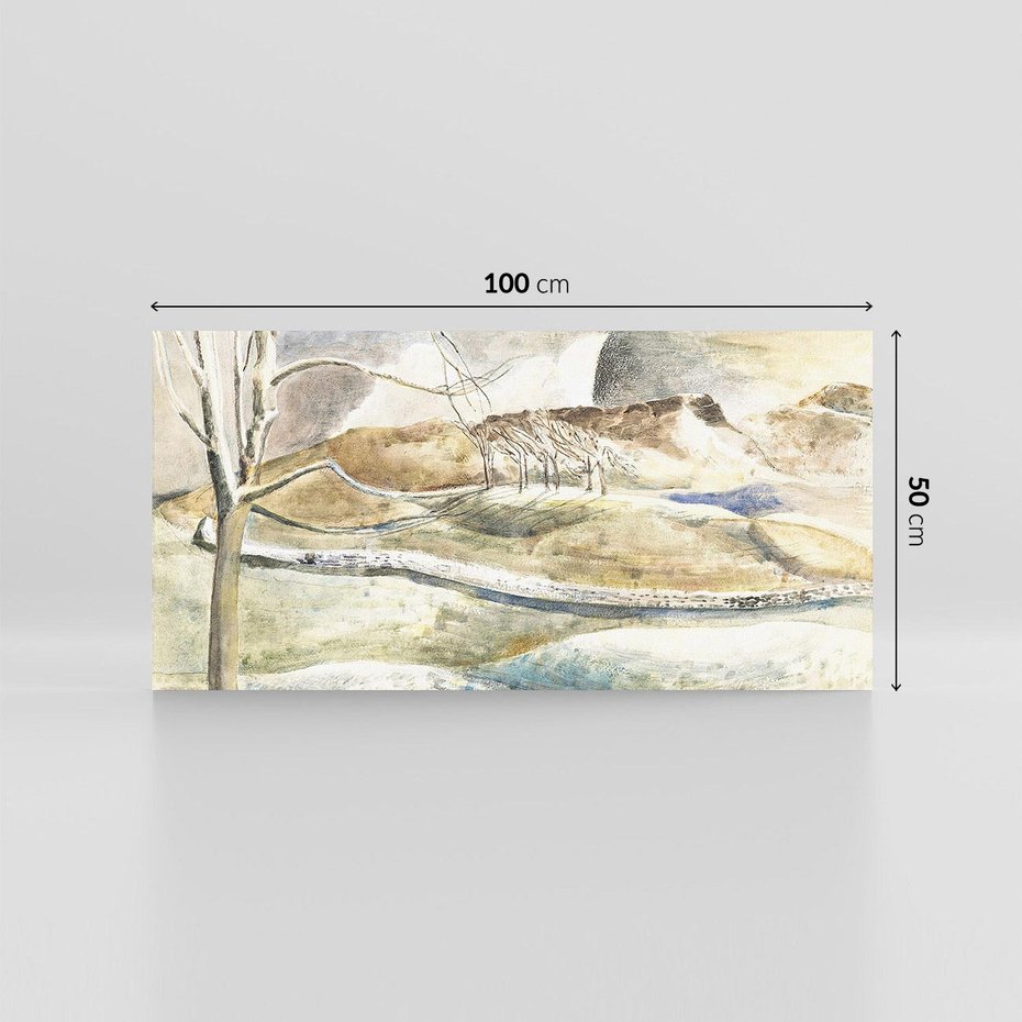 Obraz na płótnie 100x50 - Moonrise over Cleeve Hill (1945), Paul Nash - Reprodukcja - reprodukcja, obraz na płótnie