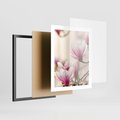 Plakat w ramie 40x50 - Urok Magnolii - magnolie, kwiaty - rama czarna