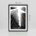Plakat w ramie 50x70 - Miejskie Wieże - miasto, wieżowce - rama czarna