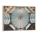 Obraz w ramie 120x80 - Magia Sklepienia - sklepienie, szklany dach - rama drewno