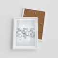Plakat w ramie 30x40 - Trójwymiarowe formy geometryczne - geometria, 3D - rama biała