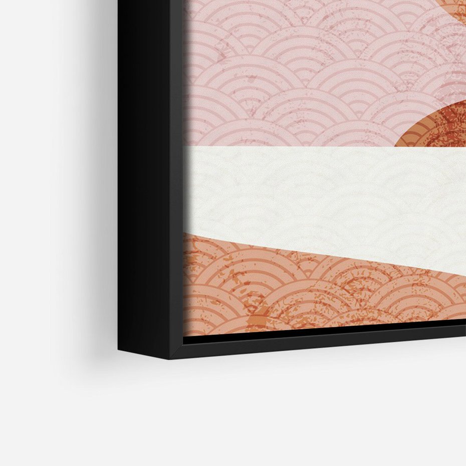 Obraz w ramie 70x100 - Górskie Wzory - nowoczesna sztuka, góry - rama czarna