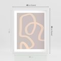 Plakat w ramie 40x50 - Nowoczesne Odbicia - minimalistyczny obraz, nowoczesny - rama biała