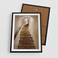 Plakat w ramie 50x70 - Schody Wymiarów - schody, tunel - rama czarna
