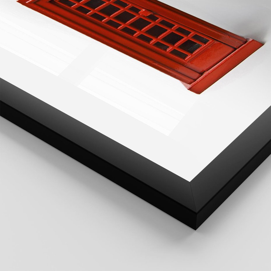 Plakat w ramie 50x70 - Ikona Londynu - Londyn, budka - rama czarna