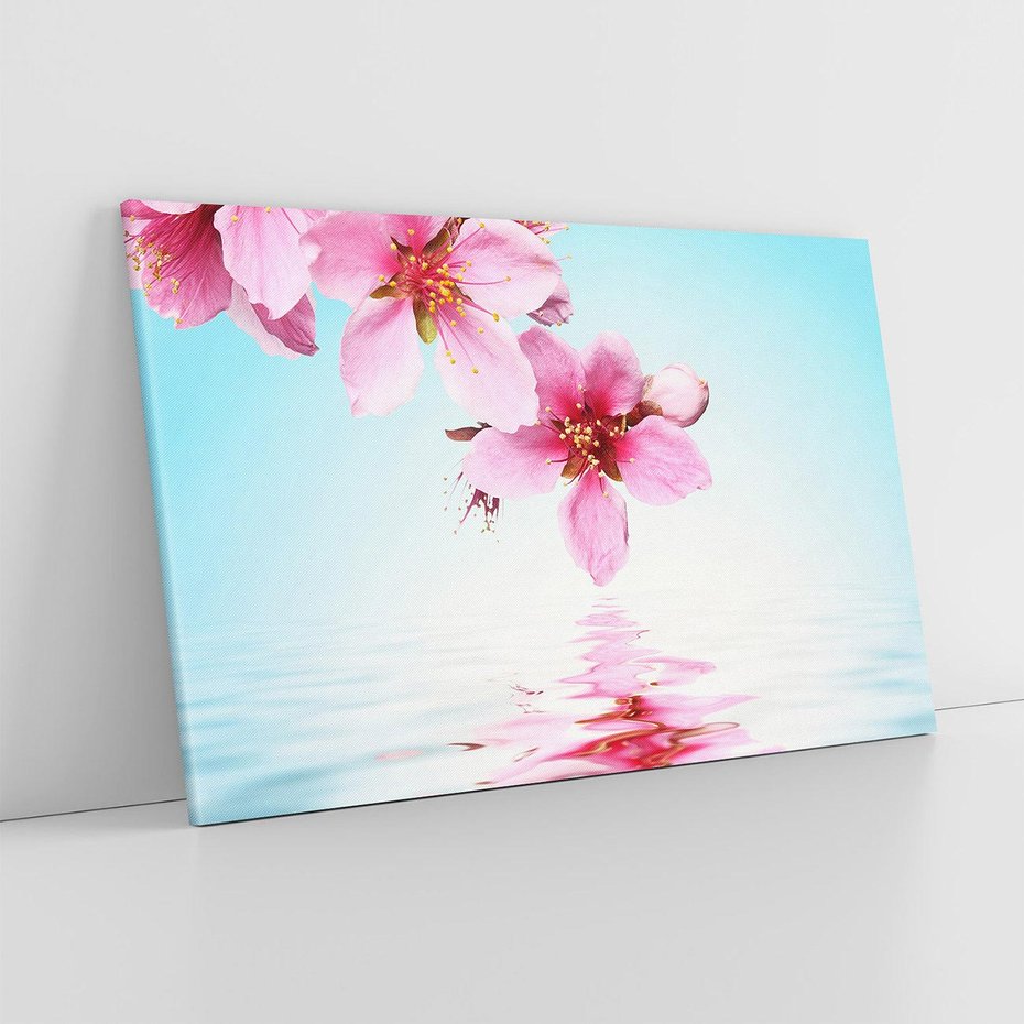 Obraz na płótnie 70x50 - Magia kwitnącej wiśni - kwitnąca, wiśnia