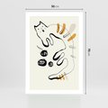 Plakat bez ramy 50x70 - Picassowska Abstrakcja Kota - abstrakcyjna grafika kota, jak picasso