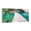 Obraz na płótnie 120x60 - Most nad skalistymi wodami - most, woda