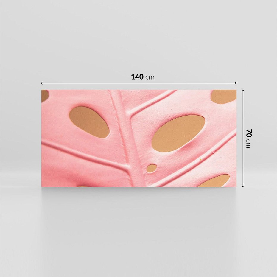 Obraz na płótnie 140x70 - Różowa monstera w pełnym rozkwicie - różowa, monstera