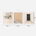 Zestaw obrazy w ramie 30x40 galeria - Beż, podróż, okiennica - rama biała