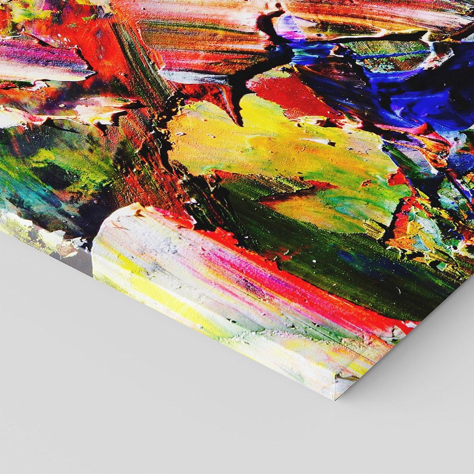 Obraz na płótnie 50x50 - Szalejące ognie kolorów - abstrakcja, farby olejne