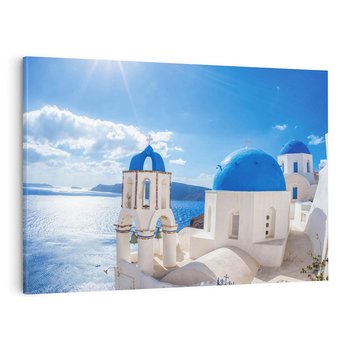 Obraz na płótnie 70x50 - Uroki Santorini we Włoszech - Santorini, Włochy