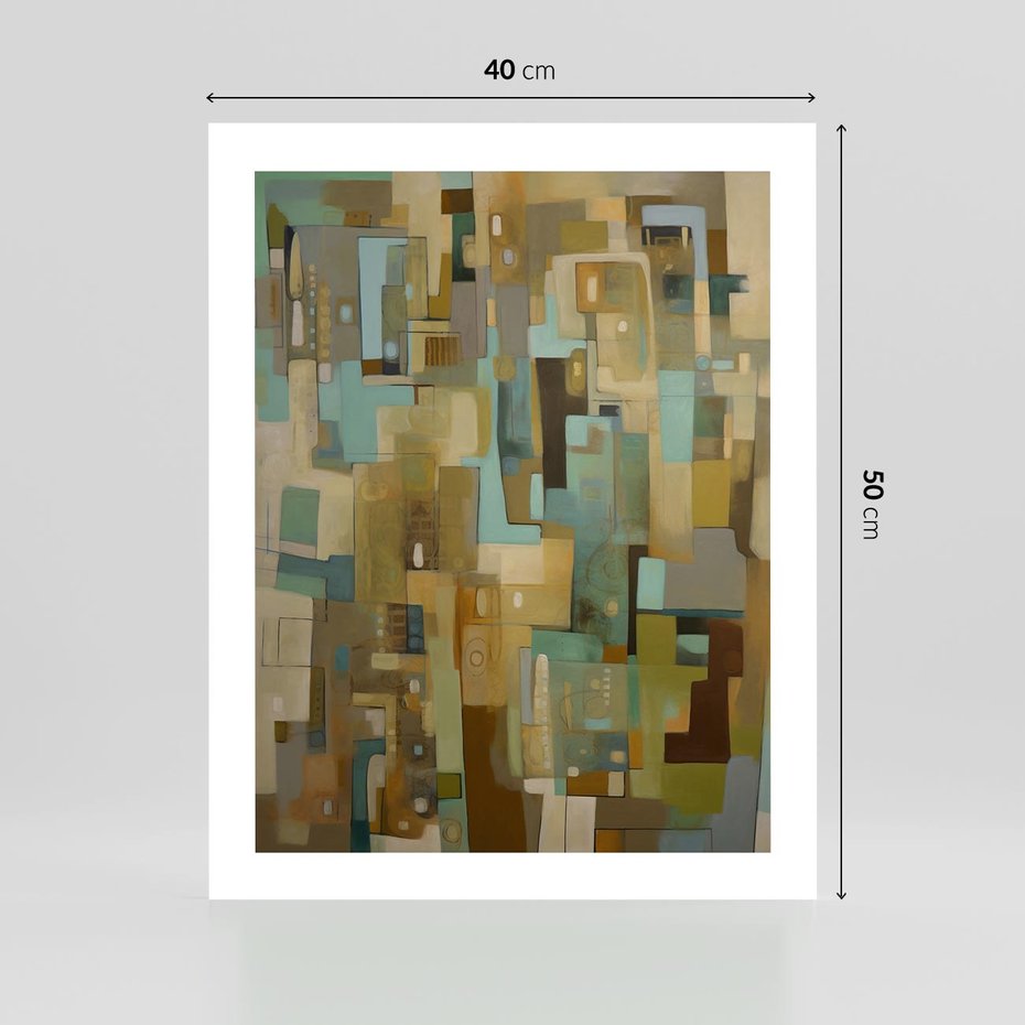 Plakat bez ramy 40x50 - Kolorowe Wyobrażenia - abstrakcyjny obraz, mnogość kolorów