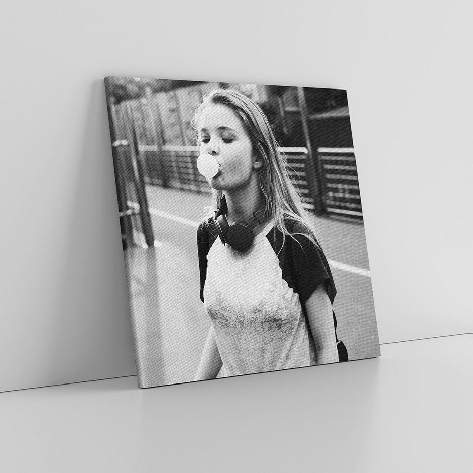 Obraz na płótnie 40x40 - Letnia Młodość - nowoczesna fotografia, czarno biała