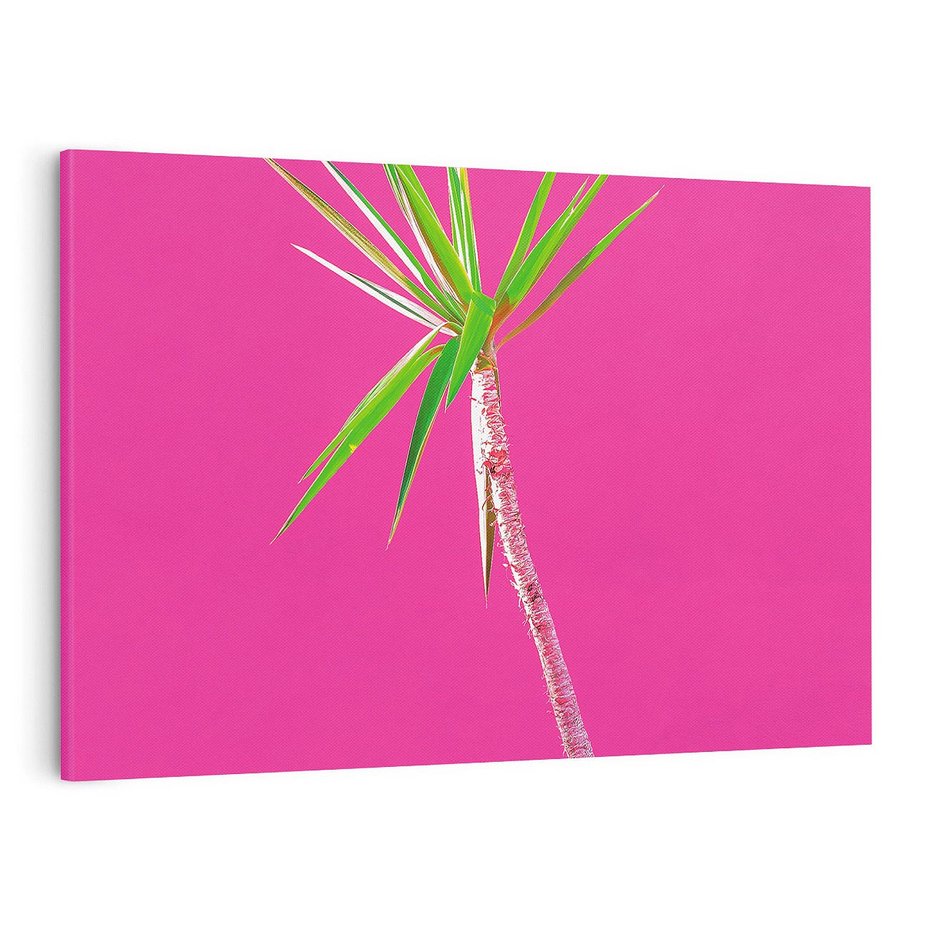Obraz na płótnie 120x80 - Retro Stylizacja - palma, liście