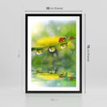 Plakat w ramie 50x70 - Deszczowa Biedronka - biedronka, deszcz - rama czarna