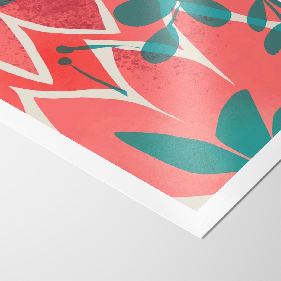 Plakat bez ramy 30x40 - Migotliwe Kształty Plam - nowoczesny plakat, abstrakcyjne kwiaty