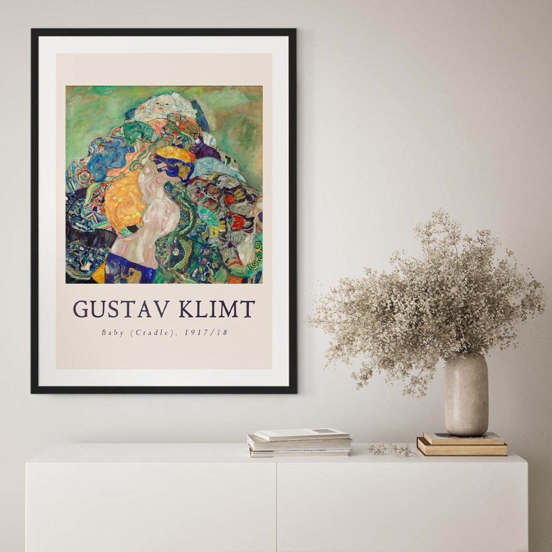 Plakat w ramie 40x50 - Sztuka z Reprodukcją G. Klimta - Gustav Klimt, reprodukcja - rama czarna