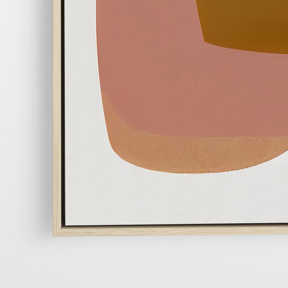 Obraz w ramie 120x80 - Emocje w akwarelach - geometryczne dziwne kształty, turkusowy - rama drewno