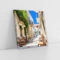 Obraz na płótnie 80x80 - Magiczny Spacer - uliczka, perspektywa