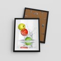 Plakat w ramie 30x40 - Jabłkowa Fantazja - owoce, jabłka - rama czarna