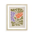 Plakat w ramie 40x50 - Bezgraniczne Impresje - kwiaty, abstrakcja - rama drewno
