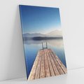 Obraz na płótnie 70x100 - Alpy: jezioro i malownicze molo - Alpy, jezioro