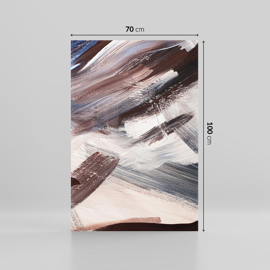 Obraz na płótnie 70x100 - Eksploracja Dramaturgii - abstrakcyjny chaos, chatyczne maźnięcia pędzla