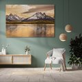 Obraz na płótnie 100x70 - Harmonia natury - góry, jezioro