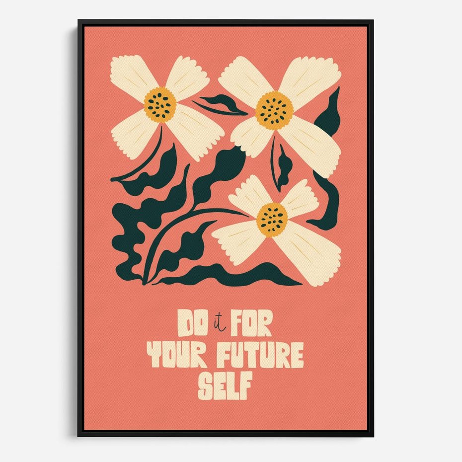 Obraz w ramie 70x100 - Mgliste Refleksje - nowoczesny plakat, różowe tło - rama czarna