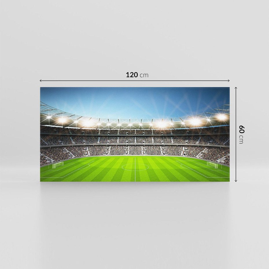 Obraz na płótnie 120x60 - Magia Piłkarskiego Stadionu: Sport i Emocje - stadion, piłka