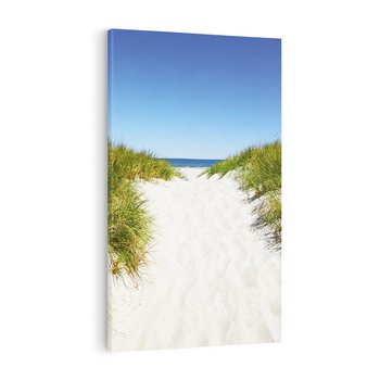 Obraz na płótnie 80x120 - Relaks nad Morskimi Wzgórzami - plaża, wydmy