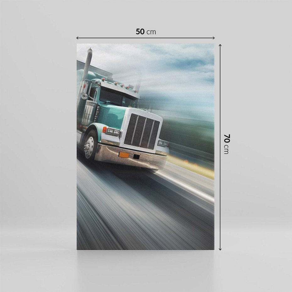 Obraz na płótnie 50x70 - Przez prerię ciężarówką - ciężarówka, USA