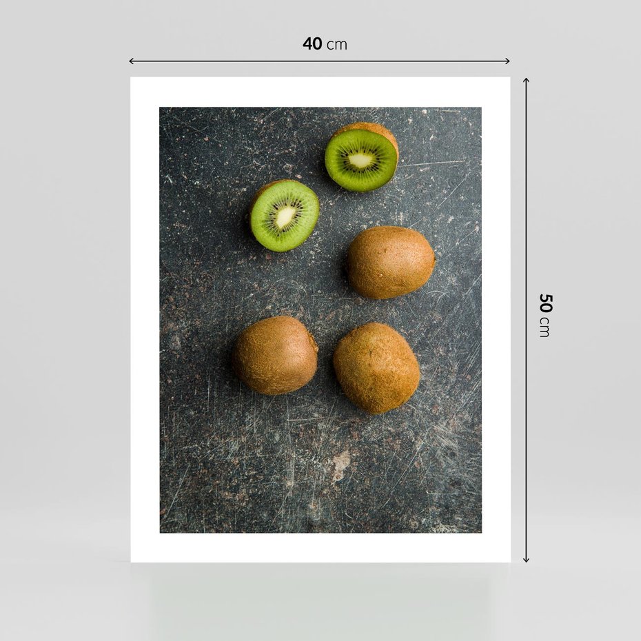 Plakat bez ramy 40x50 - : Zdrowe kąski - kiwi, owoce