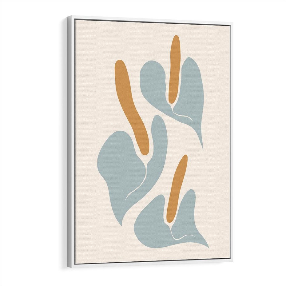 Obraz w ramie 70x100 - Kwiaty Pasteli - kwiaty, nowoczesne i minimalistyczne - rama biała