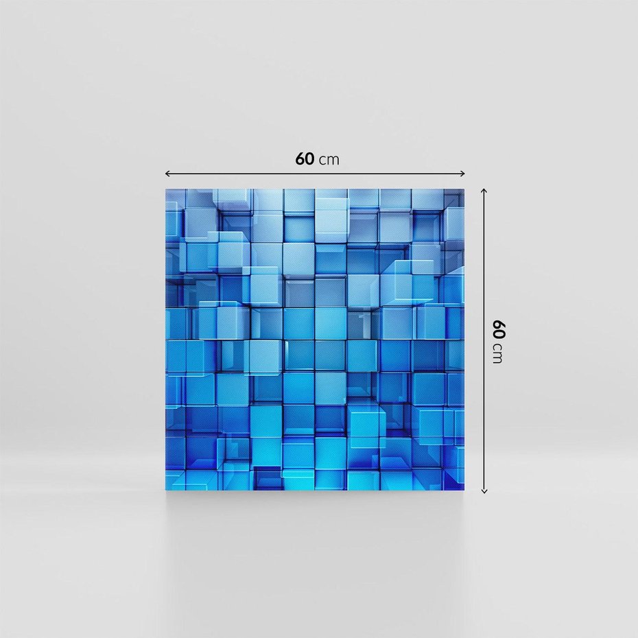 Obraz na płótnie 60x60 - Abstrakcyjne 3D: Kolorowe bloki - abstrakcja, 3d