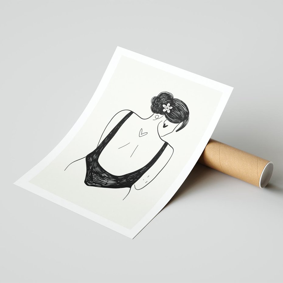 Plakat bez ramy 40x50 - Echa Piękna - piękno kobiecego ciała, kobieta