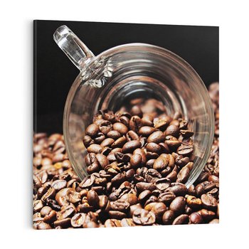 Obraz na płótnie 50x50 - Kawa ziarna pełne aromatu - kawa, ziarna