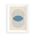 Plakat w ramie 50x70 - Wnętrza Refleksji - geometryczne kształty, koła - rama biała