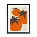 Plakat w ramie 50x70 - Jadalne Kształty - nowoczesny plakat do kuchni, pomidory - rama czarna
